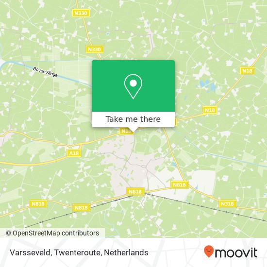 Varsseveld, Twenteroute kaart