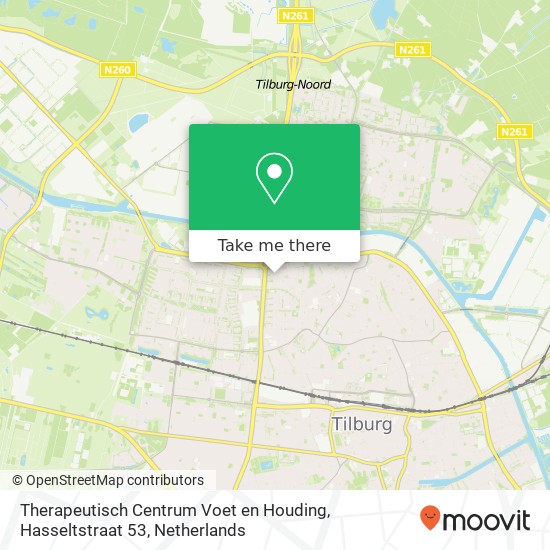 Therapeutisch Centrum Voet en Houding, Hasseltstraat 53 kaart