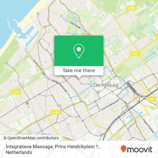 Integratieve Massage, Prins Hendrikplein 1 kaart