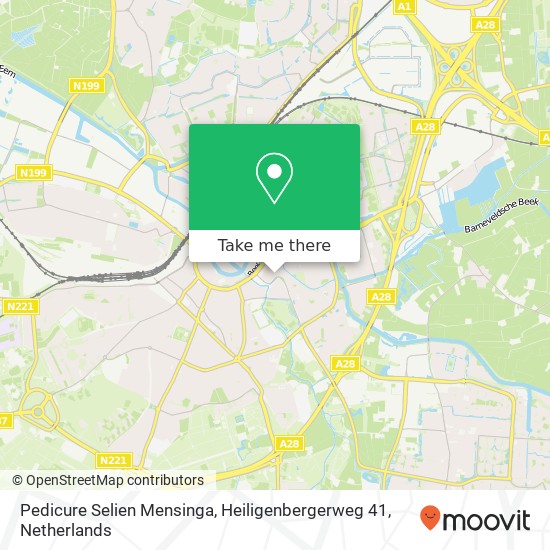 Pedicure Selien Mensinga, Heiligenbergerweg 41 kaart