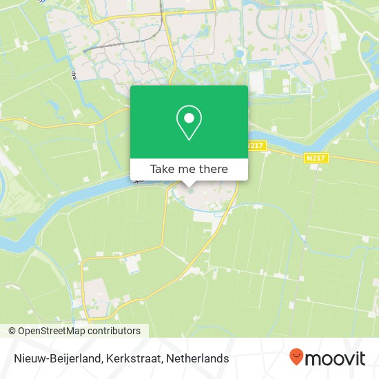 Nieuw-Beijerland, Kerkstraat kaart