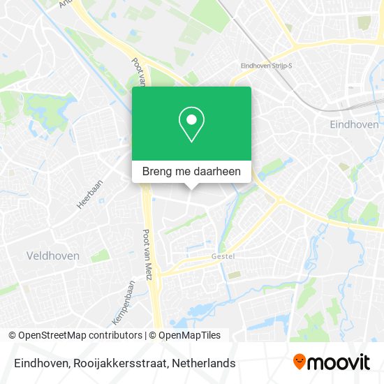 Eindhoven, Rooijakkersstraat kaart