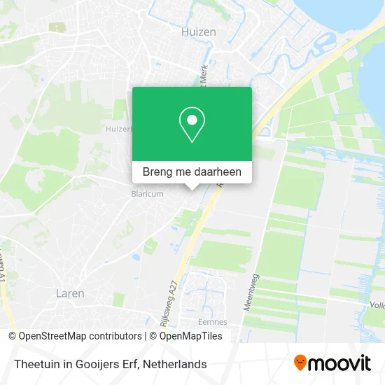 Theetuin in Gooijers Erf kaart