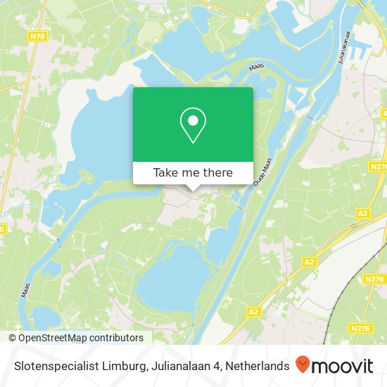 Slotenspecialist Limburg, Julianalaan 4 kaart