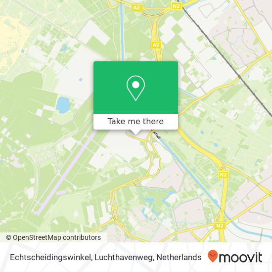 Echtscheidingswinkel, Luchthavenweg kaart