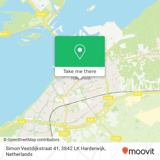 Simon Vestdijkstraat 41, 3842 LK Harderwijk kaart