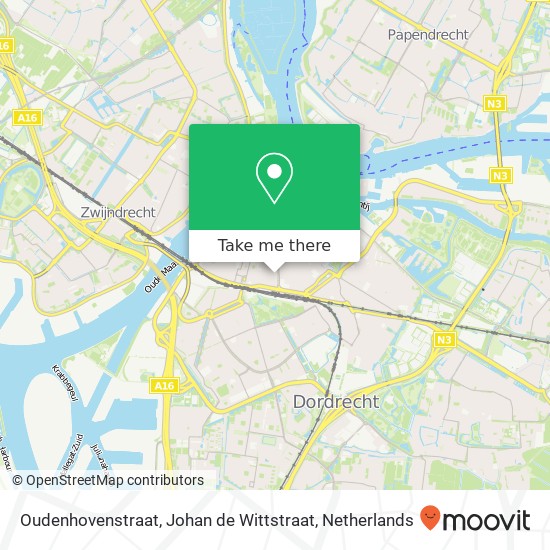 Oudenhovenstraat, Johan de Wittstraat kaart