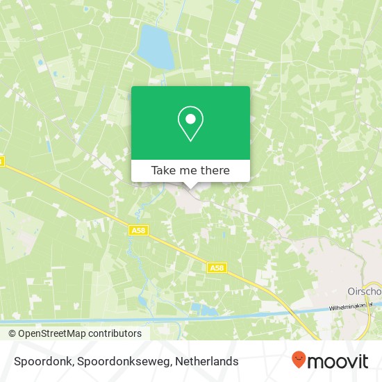 Spoordonk, Spoordonkseweg kaart