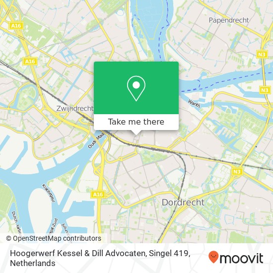 Hoogerwerf Kessel & Dill Advocaten, Singel 419 kaart