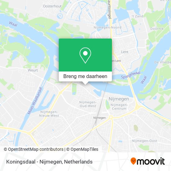 Koningsdaal - Nijmegen kaart