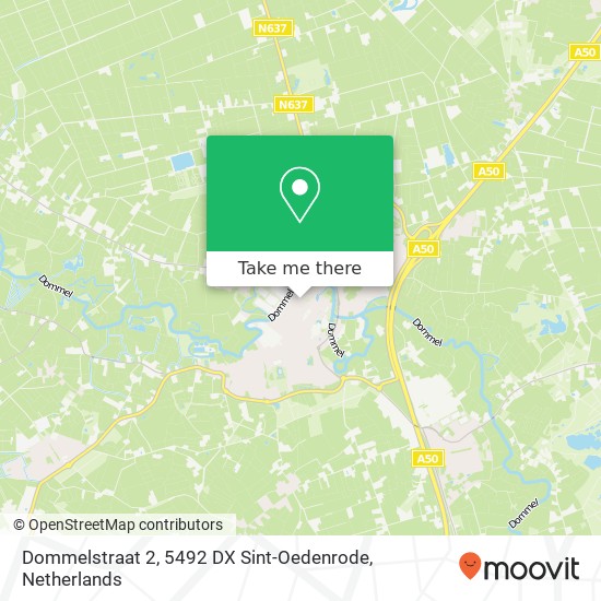 Dommelstraat 2, 5492 DX Sint-Oedenrode kaart