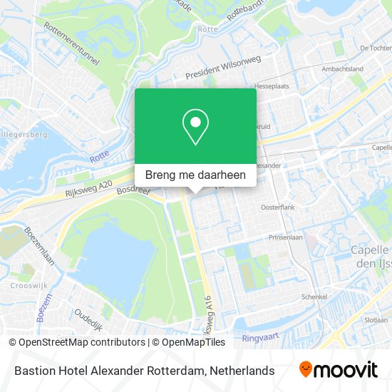 Bastion Hotel Alexander Rotterdam kaart
