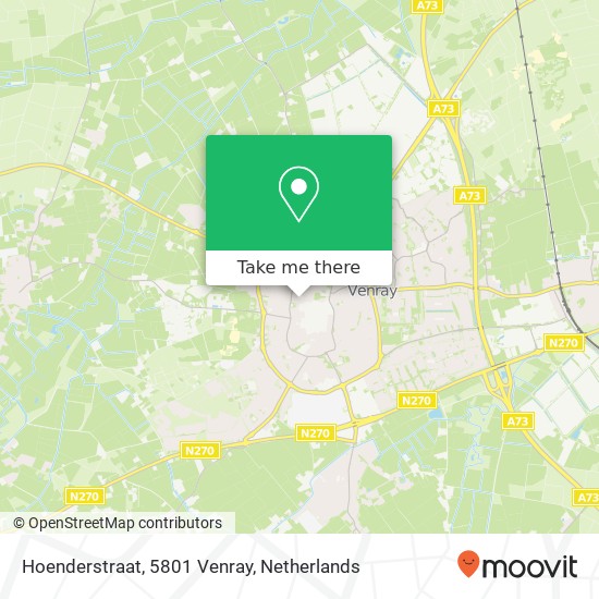 Hoenderstraat, 5801 Venray kaart