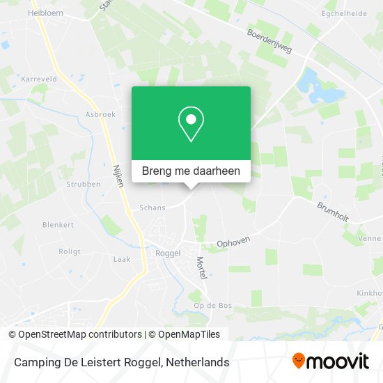Camping De Leistert Roggel kaart