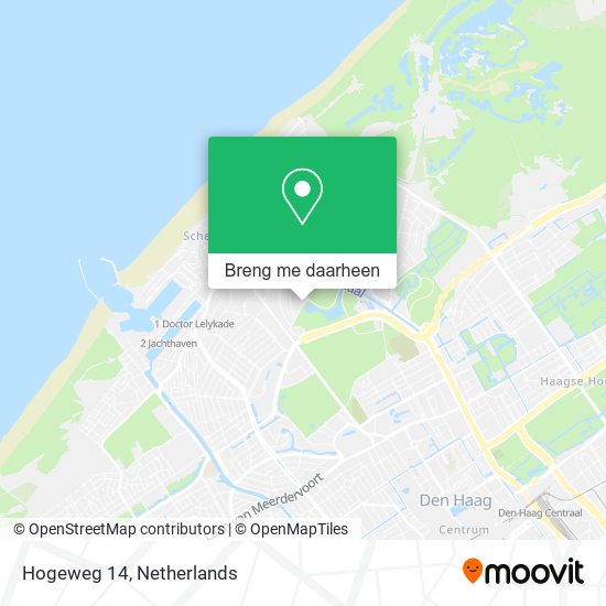 Hogeweg 14 kaart