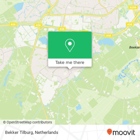 Bekker Tilburg kaart