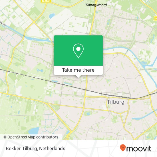 Bekker Tilburg kaart