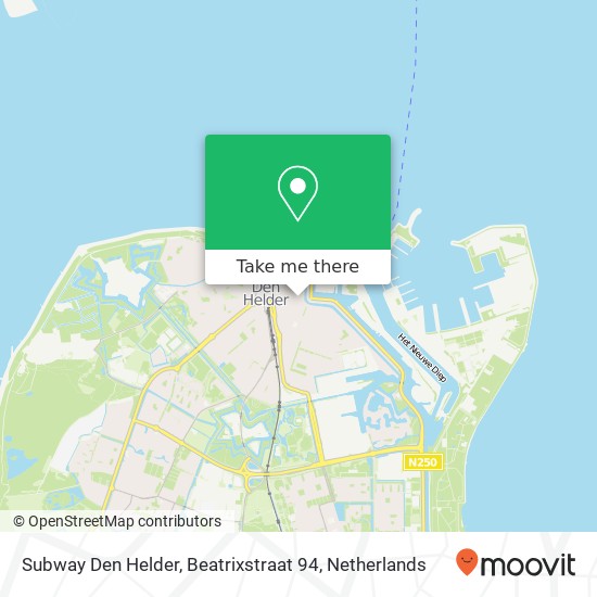 Subway Den Helder, Beatrixstraat 94 kaart