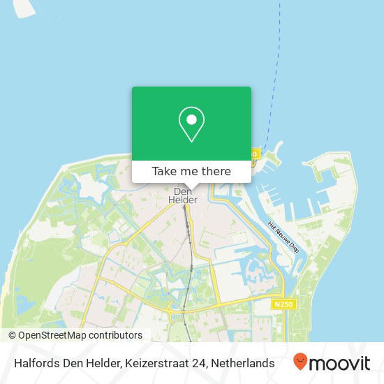 Halfords Den Helder, Keizerstraat 24 kaart