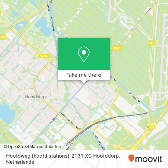 Hoofdweg (hoofd stations), 2131 XG Hoofddorp kaart