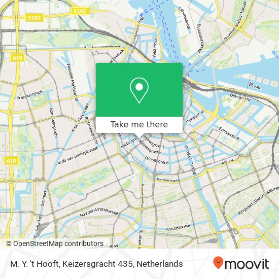 M. Y. 't Hooft, Keizersgracht 435 kaart