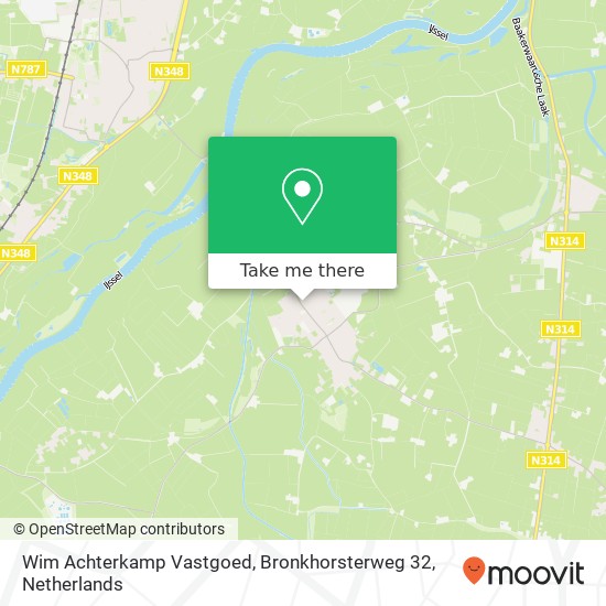 Wim Achterkamp Vastgoed, Bronkhorsterweg 32 kaart