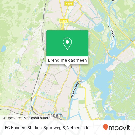 FC Haarlem Stadion, Sportweg 8 kaart