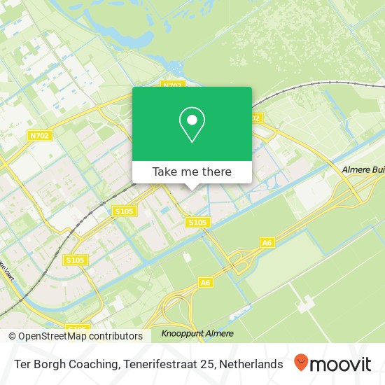 Ter Borgh Coaching, Tenerifestraat 25 kaart