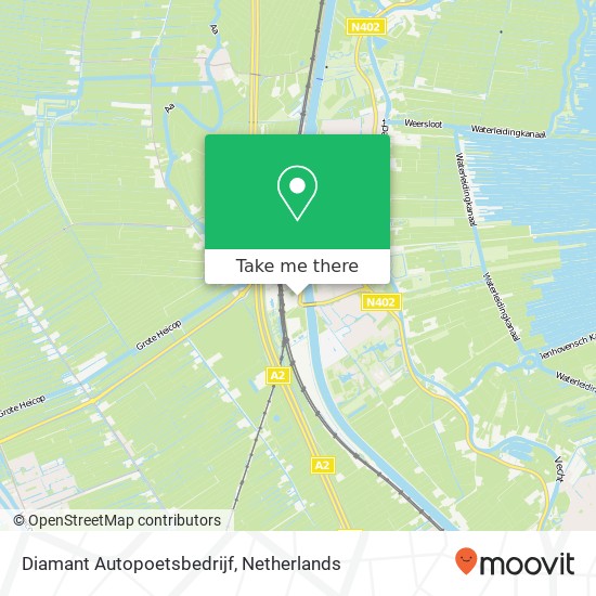 Diamant Autopoetsbedrijf, Broekdijk West 22 kaart