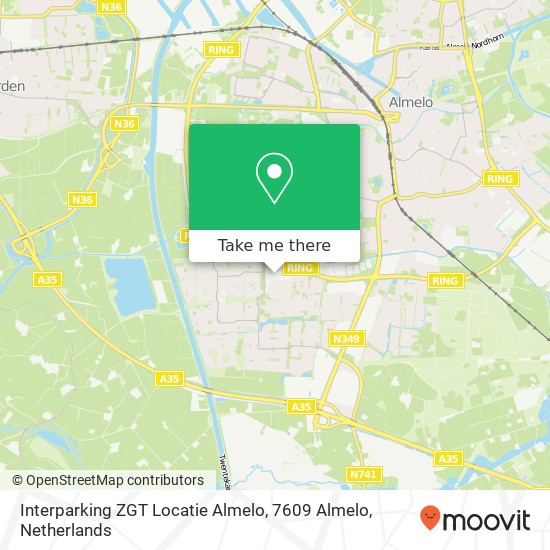 Interparking ZGT Locatie Almelo, 7609 Almelo kaart