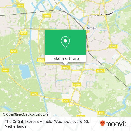 The Oriënt Express Almelo, Woonboulevard 60 kaart