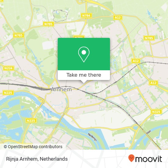 Rijnja Arnhem kaart