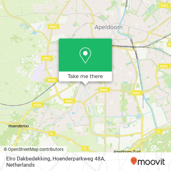 Elro Dakbedekking, Hoenderparkweg 48A kaart