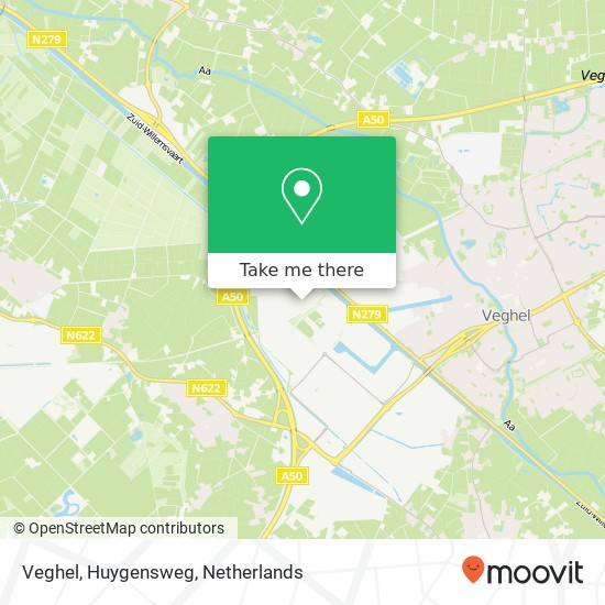 Veghel, Huygensweg kaart