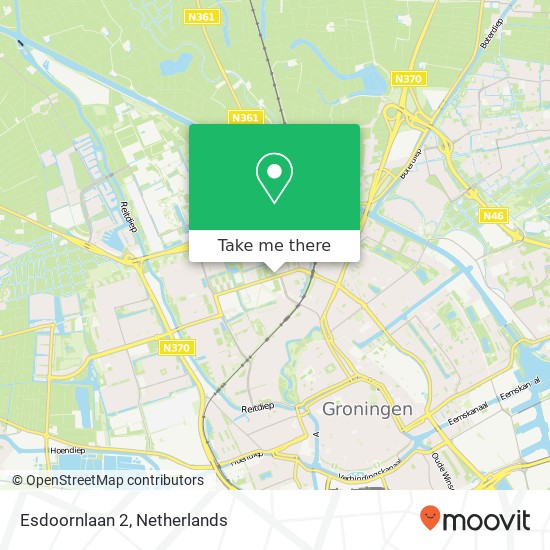 Esdoornlaan 2, 9741 KD Groningen kaart