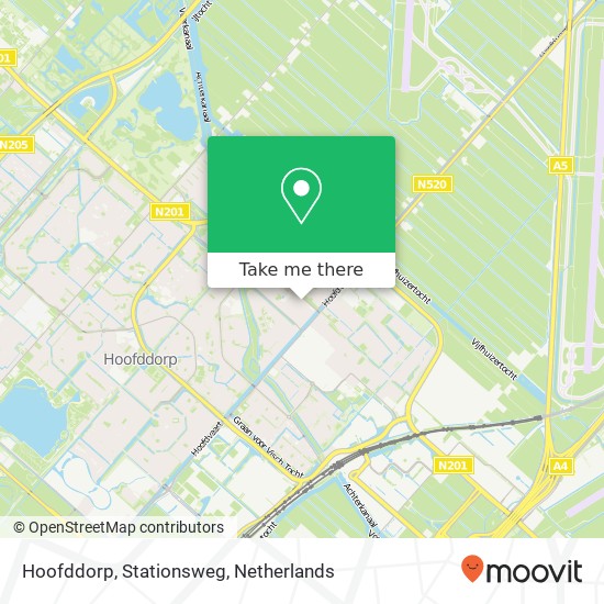 Hoofddorp, Stationsweg kaart