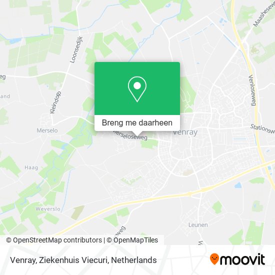 Venray, Ziekenhuis Viecuri kaart