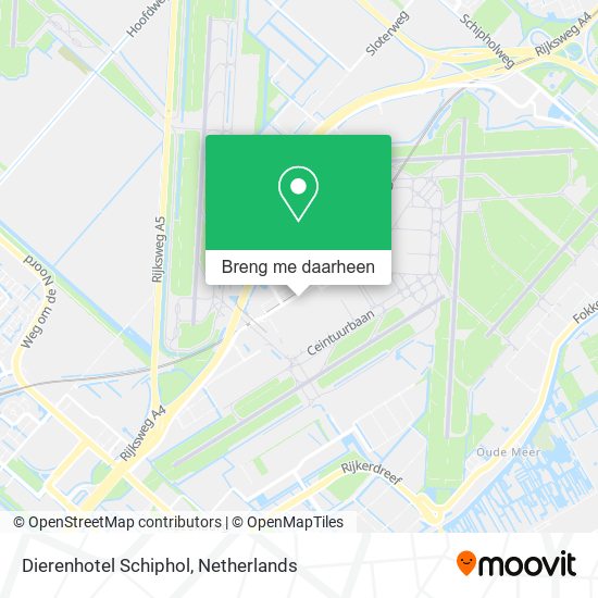 Dierenhotel Schiphol kaart
