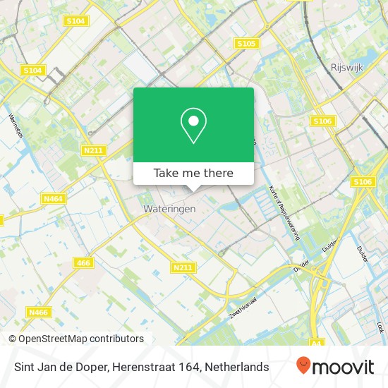 Sint Jan de Doper, Herenstraat 164 kaart