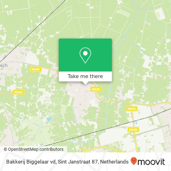 Bakkerij Biggelaar vd, Sint Janstraat 87 kaart