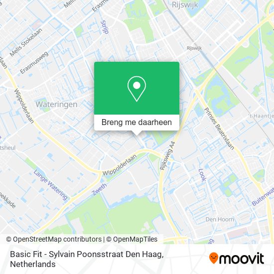 Basic Fit - Sylvain Poonsstraat Den Haag kaart