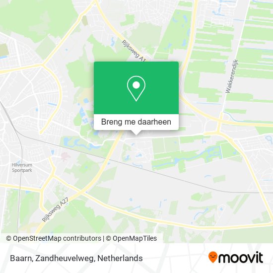 Baarn, Zandheuvelweg kaart