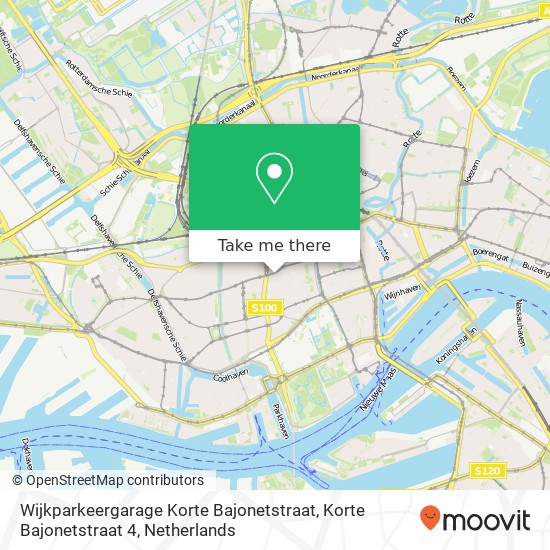 Wijkparkeergarage Korte Bajonetstraat, Korte Bajonetstraat 4 kaart