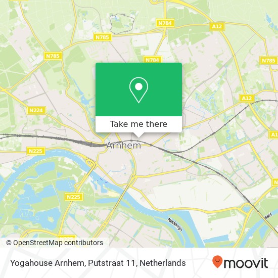 Yogahouse Arnhem, Putstraat 11 kaart