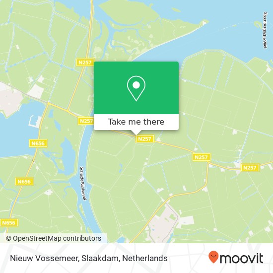 Nieuw Vossemeer, Slaakdam kaart