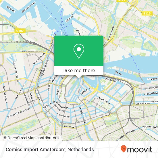 Comics Import Amsterdam kaart