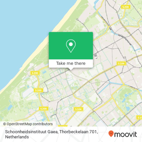 Schoonheidsinstituut Gaea, Thorbeckelaan 701 kaart