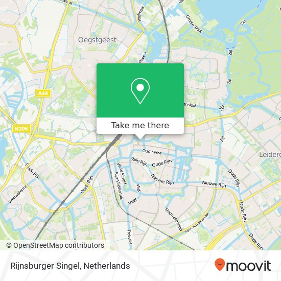 Rijnsburger Singel kaart