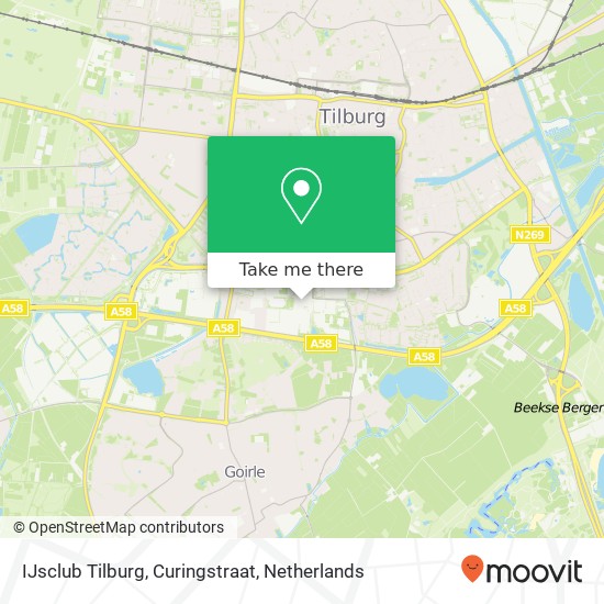 IJsclub Tilburg, Curingstraat kaart