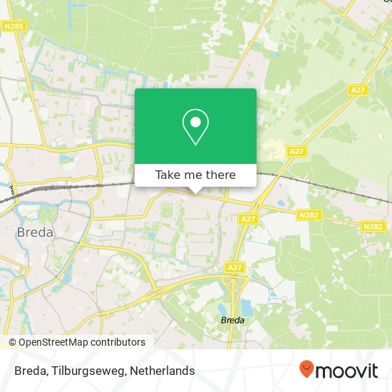 Breda, Tilburgseweg kaart